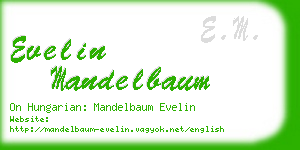 evelin mandelbaum business card